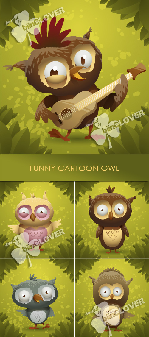 Funny cartoon owl 0192