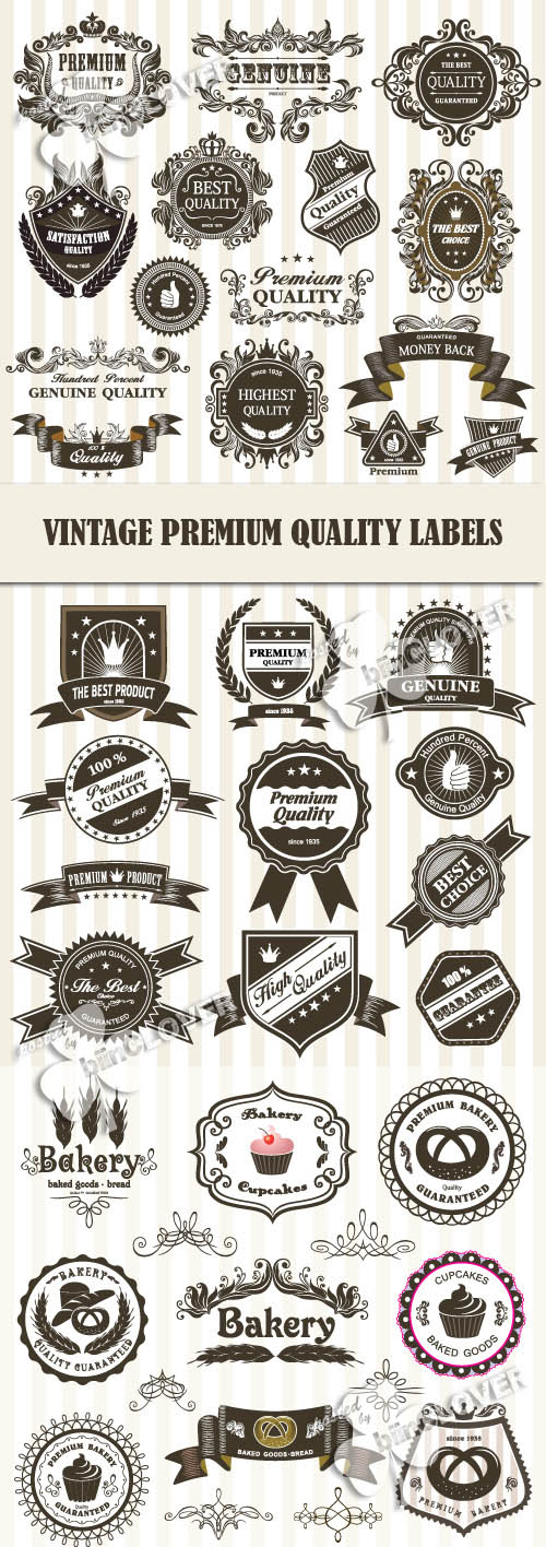 Vintage premium quality labels 0192
