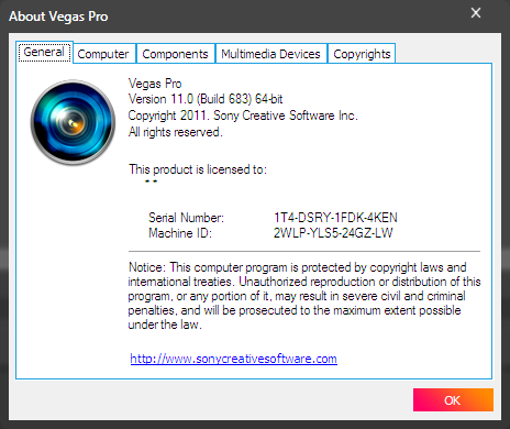 Одним файлом Shareflare.net. Скачать Sony Vegas Pro 11 Bulid 683 201