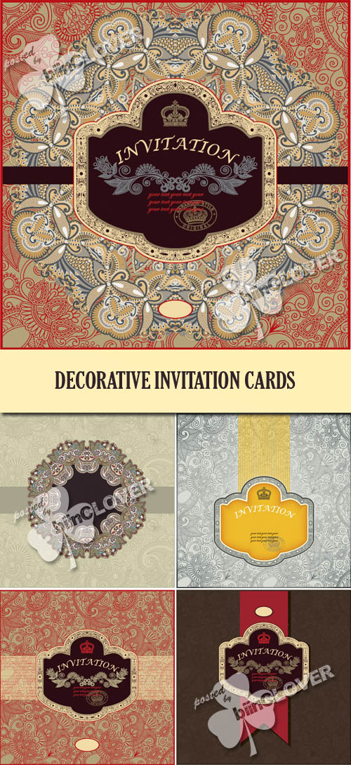 Decorative invitation cards 0195