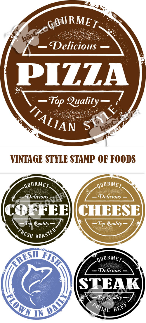 Vintage style stamp of food 0195