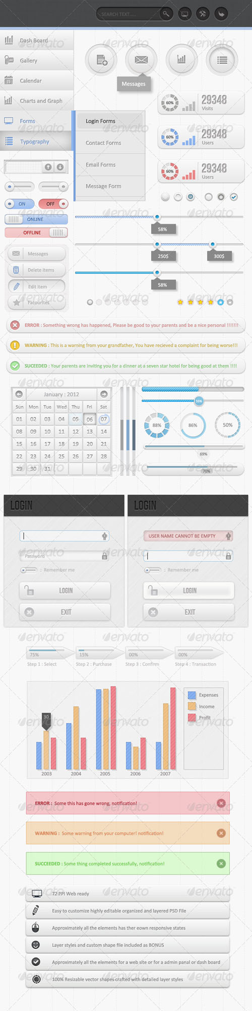 GraphicRiver Ultra Clean Dash Board UI Kit