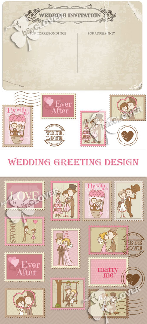 Wedding greeting design 0201