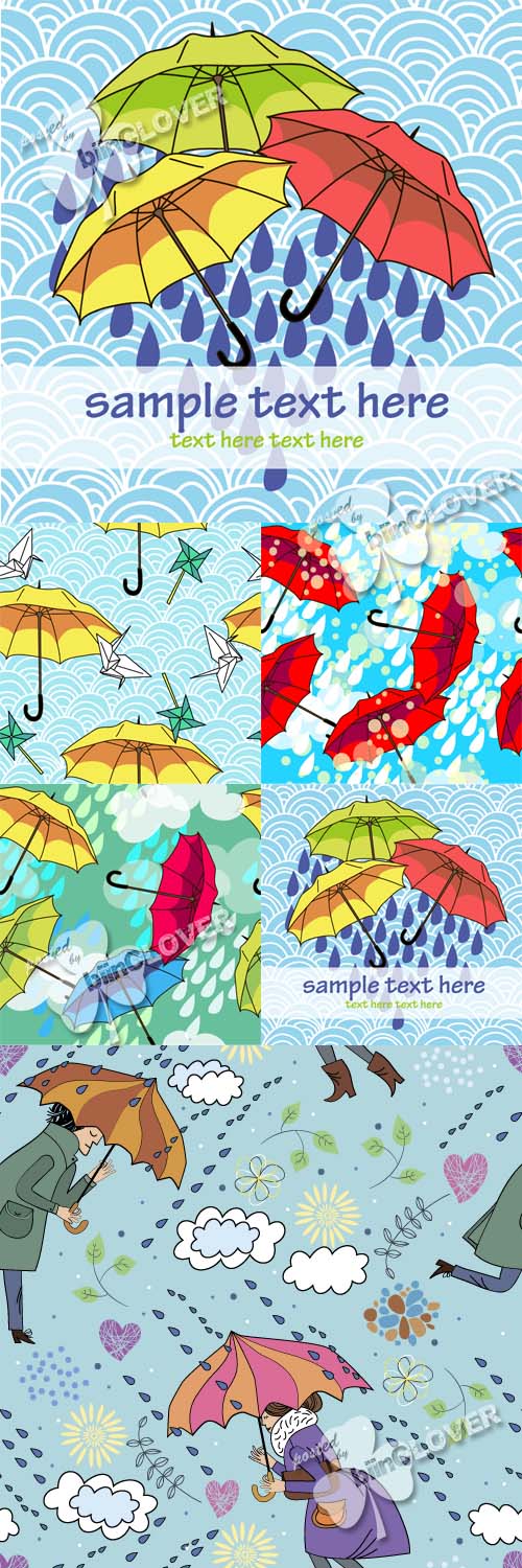 Seamless pattern with umbrellas 0205
