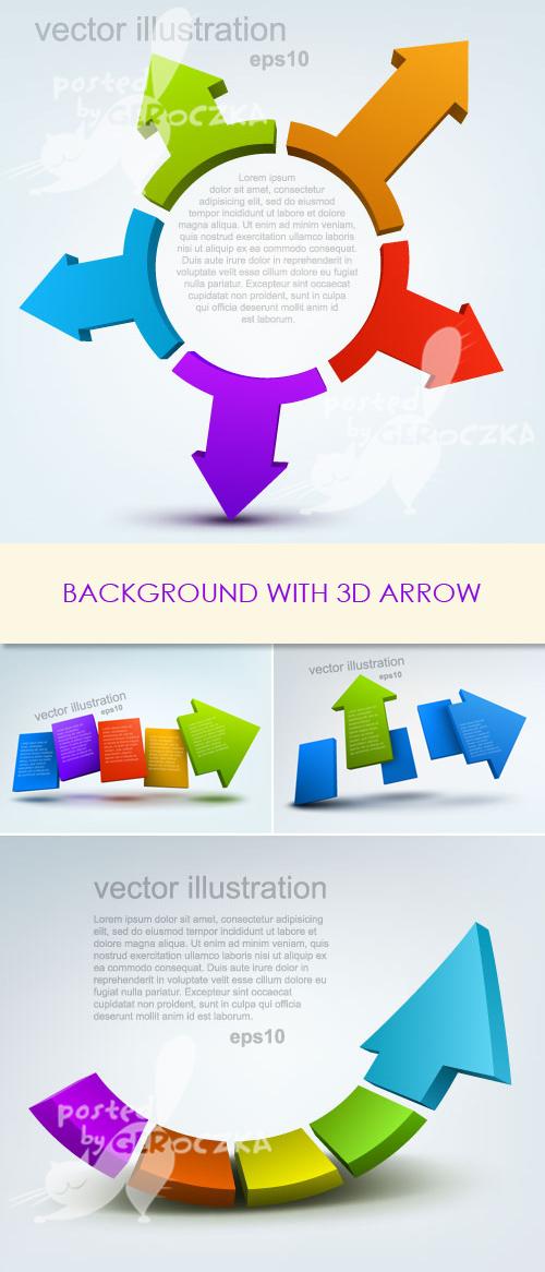 Background with 3d arrow