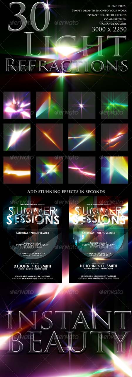GraphicRiver 30 Light Refractions Template
