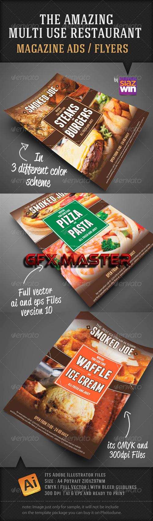 GraphicRiver - The Amazing Restaurant Multiuse Magazine Ad / Flyer