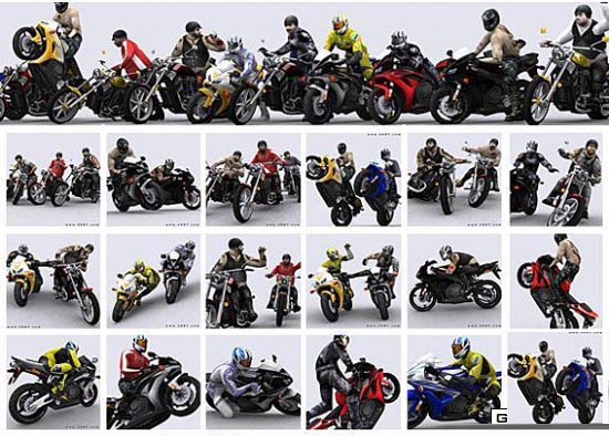 3D Model: Motorbikes Collection