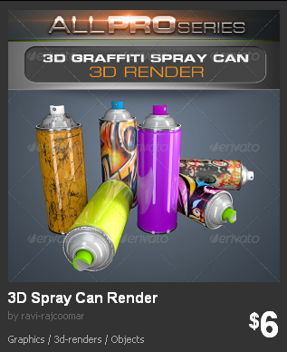 Graphicriver 3D Spray Can Render