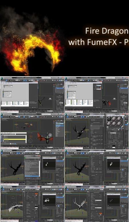 Cgcookie - Creating a Fire Dragon with FumeFX 
