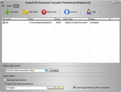 Aostsoft All Document Converter Professional 3.8.4 DC 050812
