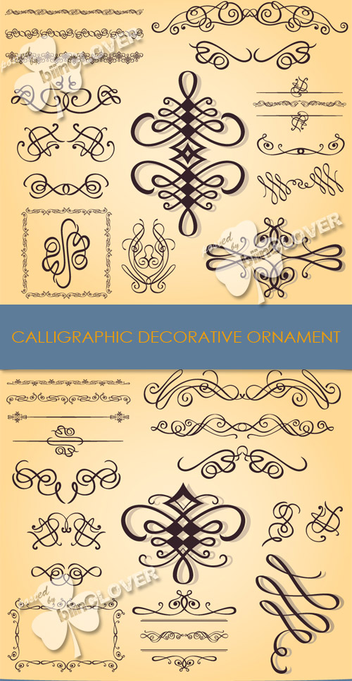 Calligraphic decorative ornament 0225