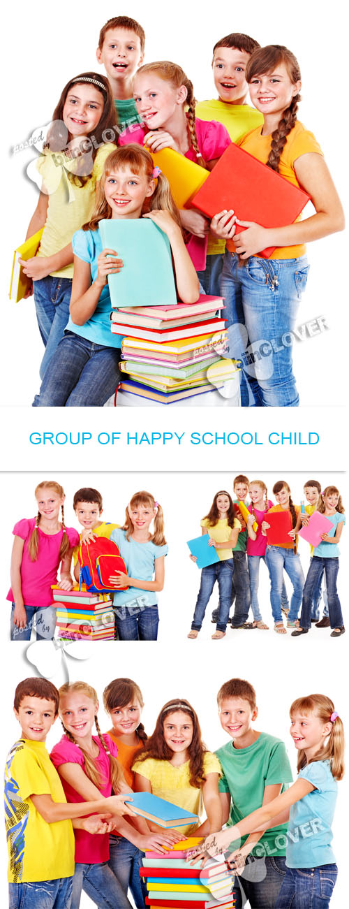 Group of happy school child 0028
