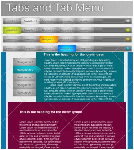 Tabs – Horizontal & Vertical and Tab Menu