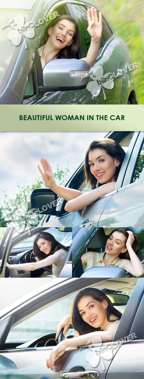 Beautiful woman in the car 0234