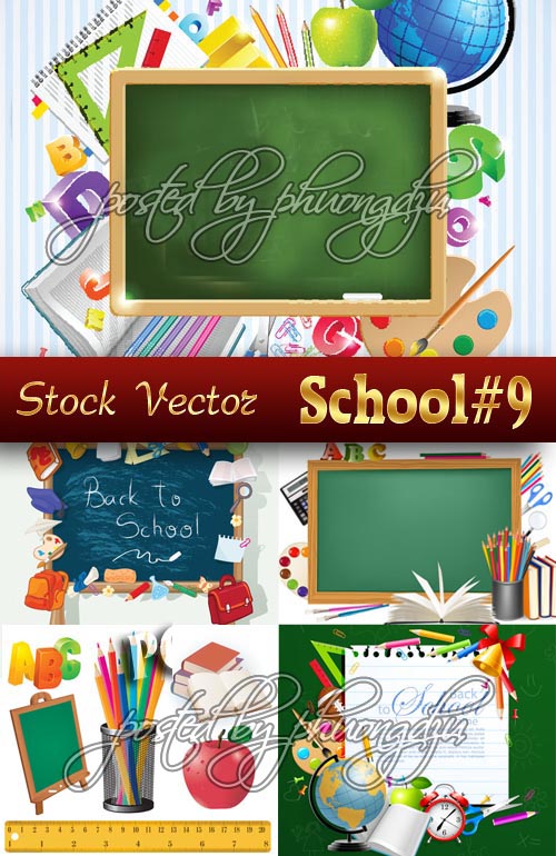 Back to School  Stock Vector Set 9 