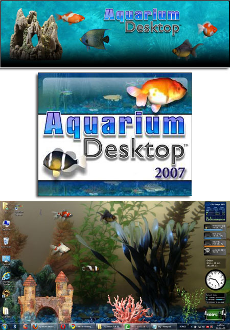 Aquarium Desktop أجمل خلفية داخل