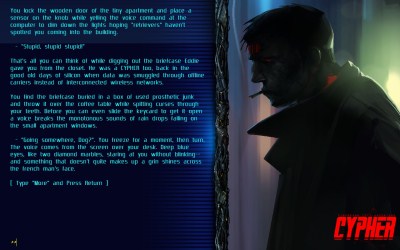 CYPHER: Cyberpunk Text Adventure   Standart Edition (2012/ENG/Repack by RG Catalyst)