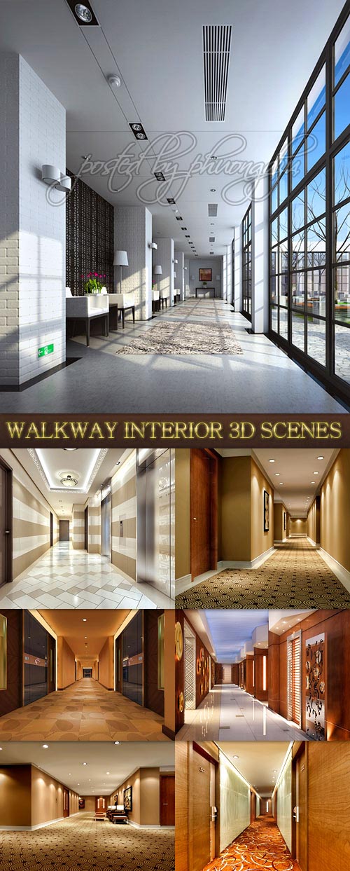 Walkway Interior 3D Max Scenes - 174  mb