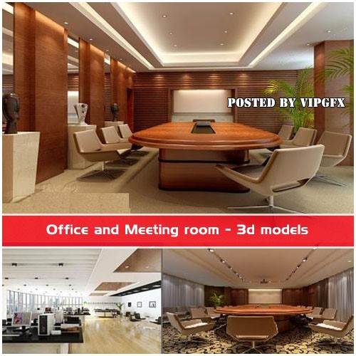 Office and Meeting room – 3d models