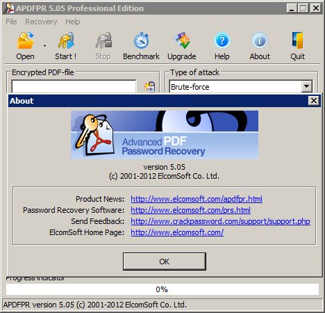 Advanced PDF Password Recovery Professional 5.05.97
