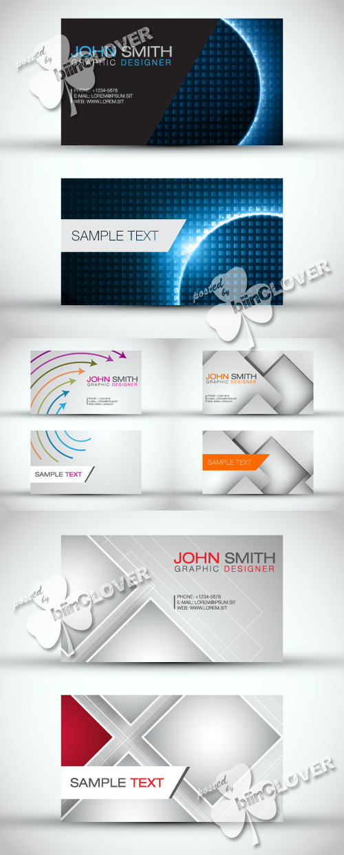 Modern business card set 0252