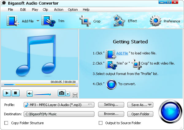   Bigasoft Audio Converter v3.7.10.4633  